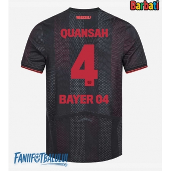 Bayer Leverkusen Jarell Quansah #4 Tricou Fotbal Replică 2025-26 Barbati Acasa